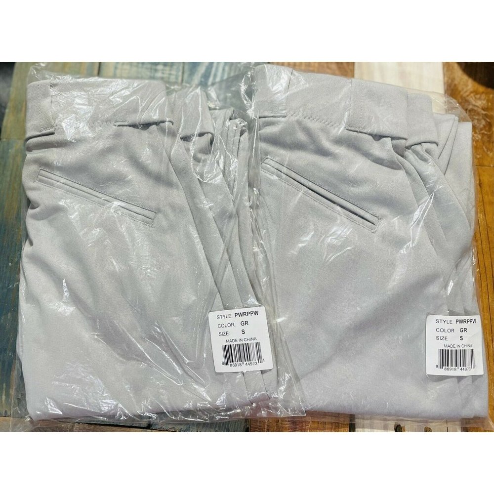 2 (Two) PAIR Women's Gray Low Rise Softball Pants Size Small NEW